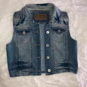 Wallflower Whitewashed Jean Vest